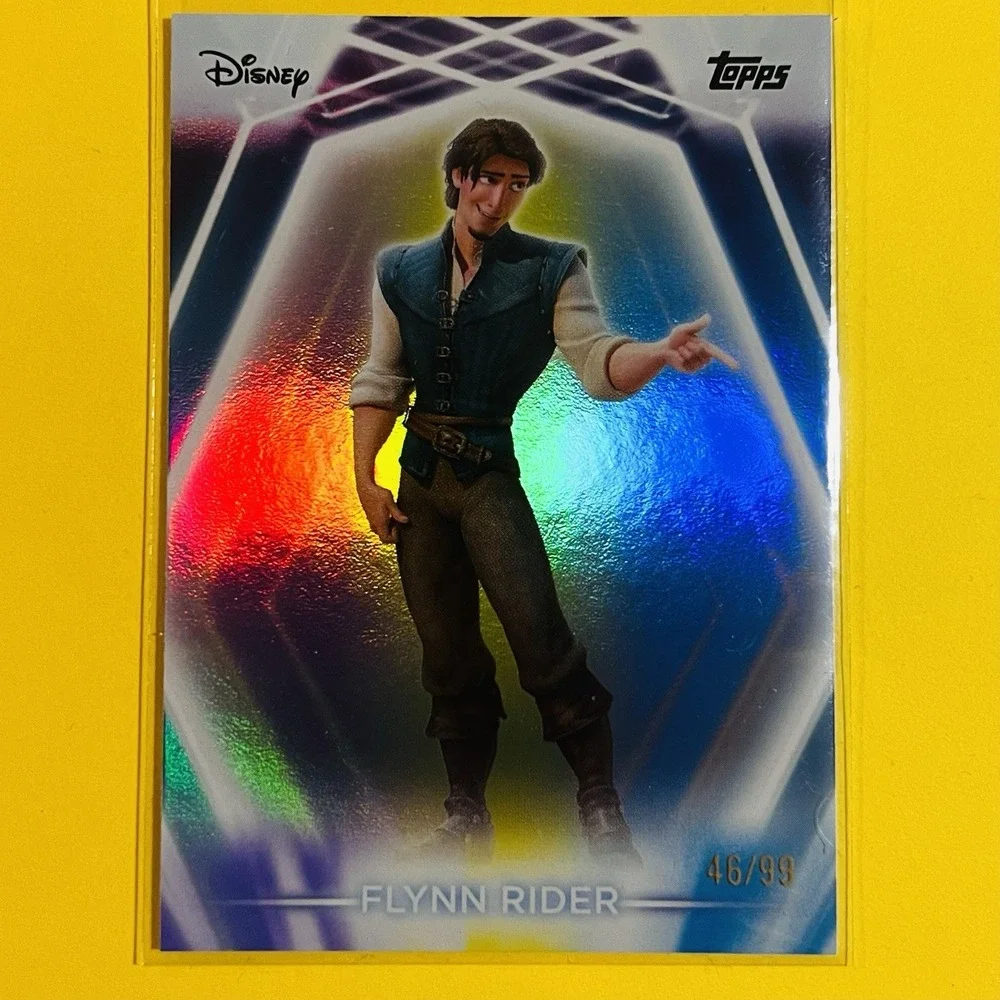 2026 Topps Disney Neon Flynn Rider /99 Blue Parallel Serial Numbered Card ✨‎
